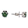 Image 3 : 1.19 ctw Alexandrite Stone Earrings - 14KT White Gold