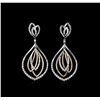 1.83 ctw Diamond Earrings - 14KT Rose and White Gold