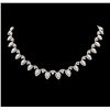 Image 1 : 14.06 ctw Diamond Necklace - 18KT White Gold