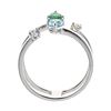 Image 2 : 0.47 ctw Emerald and Diamond Ring - 14KT White Gold