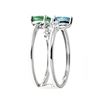 Image 3 : 0.47 ctw Emerald and Diamond Ring - 14KT White Gold