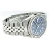 Image 4 : Rolex Mens Stainless Steel Blue String Diamond 36MM Datejust Wristwatch