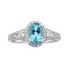 1.38 ctw Apatite  and Diamond Ring - 14KT White Gold