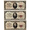 Lot (3) 1929 $20 San Francisco CA National Currency Notes - Charter 9174