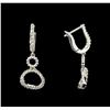 Image 2 : 0.38 ctw Diamond Earrings - 14KT White Gold