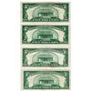 Image 2 : Lot (4) 1934 $5 Silver Certificate Notes