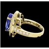 Image 3 : 4.05 ctw Tanzanite and Diamond Ring - 14KT Yellow Gold