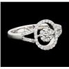 Image 1 : 0.30 ctw Diamond Ring - 14KT White Gold