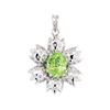Image 1 : 2.27 ctw Paraiba Tourmaline And Diamond Pendant - 14KT White Gold