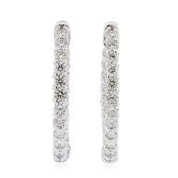 14KT White Gold 2.23 ctw Diamond Earrings