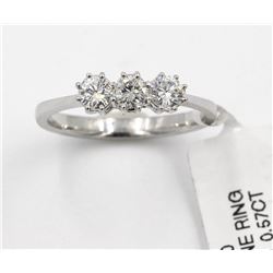 0.57 ctw Diamond Ring - 14KT White Gold