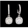 2.72 ctw Diamond Earrings - 14KT White Gold