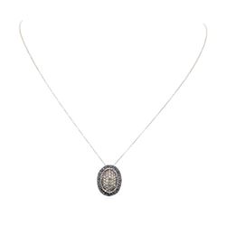 1.33 ctw Diamond Pendant & Chain - 14KT White Gold