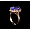 Image 4 : GIA Cert 8.31 ctw Tanzanite and Diamond Ring - 14KT Rose Gold