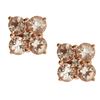 Image 1 : 1.45 ctw Morganite and Diamond Earrings - 14KT Rose Gold