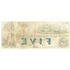 Image 2 : 1853 $5 The Cochituate Bank, Boston, MA Obsolete Bank Note