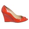 Image 2 : Jimmy Choo Orange Patent Leather Open Toe Wedges 35