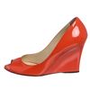 Image 3 : Jimmy Choo Orange Patent Leather Open Toe Wedges 35