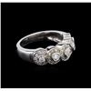 Image 1 : 0.61 ctw Diamond Ring - 14KT White Gold