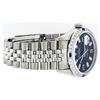 Image 3 : Rolex Mens Stainless Steel Black Baguette Diamond Dial & Sapphire Datejust Wrist