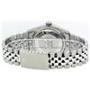 Image 5 : Rolex Mens Stainless Steel Black Baguette Diamond Dial & Sapphire Datejust Wrist