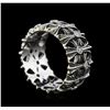Image 1 : 0.35 ctw Diamond Ring - 14KT White and Black Gold