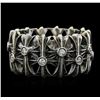 Image 2 : 0.35 ctw Diamond Ring - 14KT White and Black Gold