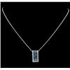 1.20 ctw Diamond Pendant With Chain - 18KT White Gold