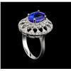 Image 3 : 14KT White Gold 3.03 ctw Tanzanite and Diamond Ring