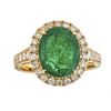 3.00 ctw Emerald and Diamond Ring - 18KT Yellow Gold