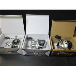 Lot of 3 New Baitcast Reels / 1 Browning X-Bolt & 2 tourny TS special