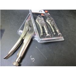 New 3 piece Vise grip set / 1 - 10 inch & 2 mini's