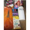 Image 1 : Flat of Assorted Items / temp hair chalk / coffee mug 24.95 / scissors