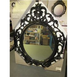 New Oval Mirror 19 x 24 black high gloss Frame