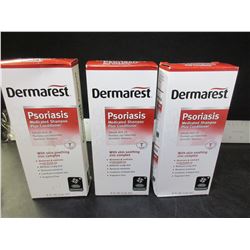 3 New Dermarest Psoriasis Medicated Shampoo + Conditioner 8fl oz each