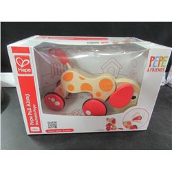 New Pape & friends Childrens Pull Along toy dog all wood made in Germany