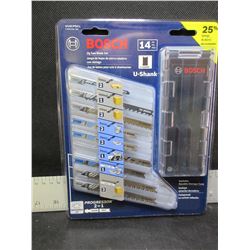 New Bosch 14 piece Jig Saw Blade set with storage case