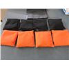 Image 1 : Set of 8 New Bean Bags for any Toss Game / 4 black & 4 Orange