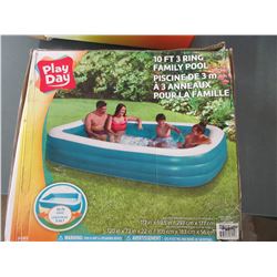 Play Day 3 ring 10 ft family Pool