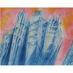Martha Diamond, Skyscrapers, Lithograph
