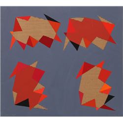 Jasha Green, Applied Space IV, Acrylic and collage Painting