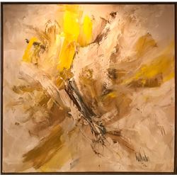 Gino Hollander, Yellow Abstract, Oil Painting