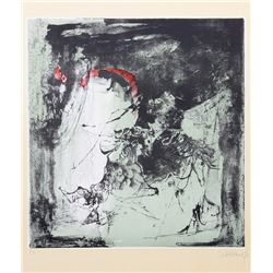 lebadang, Fighting Horses, Lithograph with Intaglio Etching