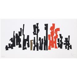 Mathias Goeritz, Characters in Red and Black, Screenprint