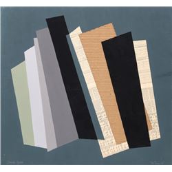 Jasha Green, City Scapes III, Acrylic and Collage on Cardboard Painting