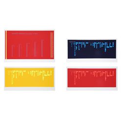 David Diao, Barnett Newman: Paintings Chronology, Set of 4 Silkscreens