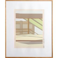 Saul Chase, LIRR Entrance in LIC, Serigraph