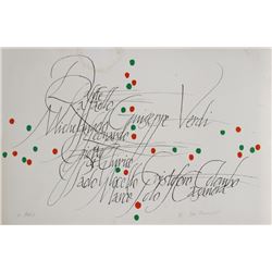 Ivan Chermayeff, Great Italians, Lithograph