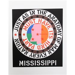 Robert Indiana, Mississippi from the American Dream Portfolio, Serigraph