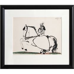 Pablo Picasso, Woman on Horse 2, Lithograph